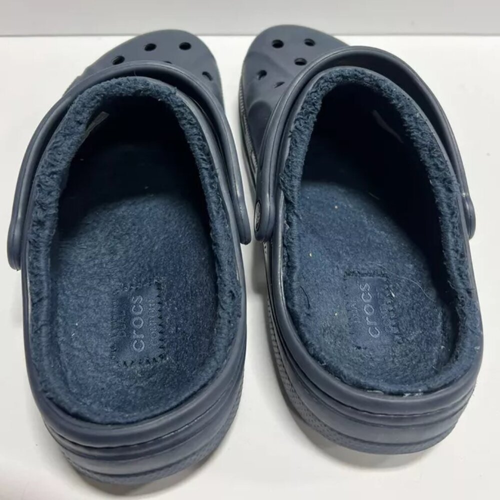 Crocs Men's Baya Lined Clogs Navy, Size 9 M - Picture 4 of 6
